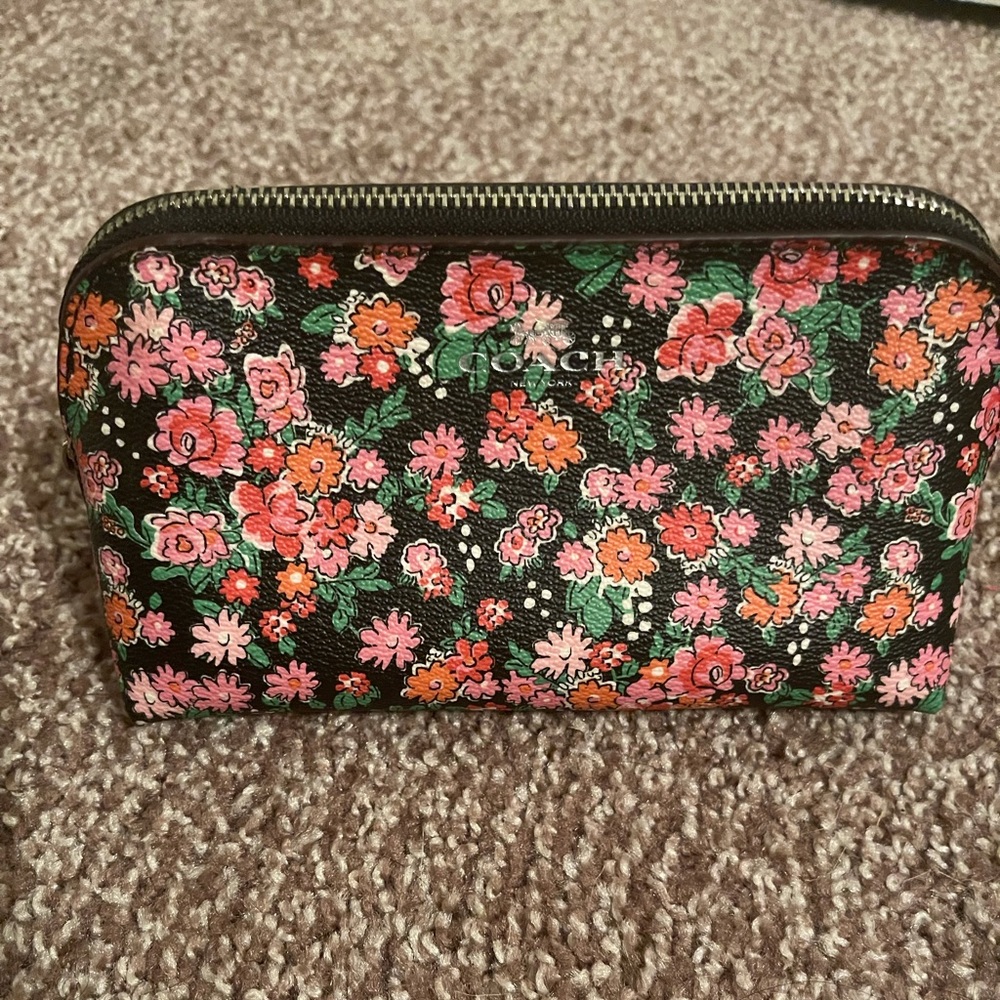 Coach floral cosmetic bag small